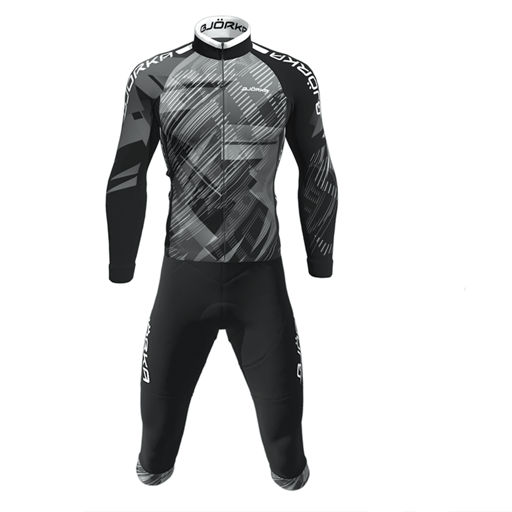 Cycling Gear Jersey - ฤดูใบไม้ผลิ/ฤดูใบไม้ร่วง Bjorka ขี่จักรยาน Knickers ชุดกีฬาสำหรับชาย3/4เจล Pad