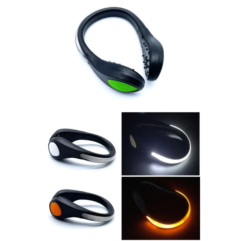 Cycling Gear And Equipment - ไฟหนีบรองเท้าแบบใหม่พร้อมไฟ LED สำหรับเตือนความปลอดภัยสำหรับการวิ่งกลางคืนกลางแจ้ง ปั่นจักรยาน และอุปกรณ์กีฬา